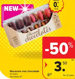 Carrefour Macarons met chocolade aanbieding