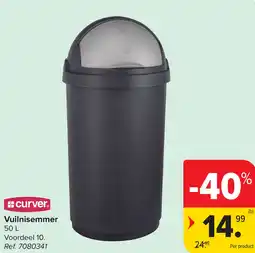 Carrefour Curver vuilnisemmer aanbieding