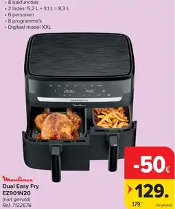 Carrefour Moulinex Dual Easy Fry EZ901N20 aanbieding
