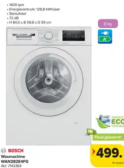 Carrefour Bosch Wasmachine WAN282E4FG aanbieding