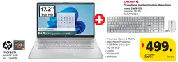 Carrefour HP 17-CP2071 + Cherry Draadloos toetsenbord en draadloze muis DW9100 aanbieding