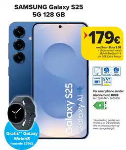 Carrefour SAMSUNG Galaxy S25 5G 128 GB aanbieding