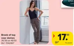 Carrefour Escort Broek of top voor dames aanbieding