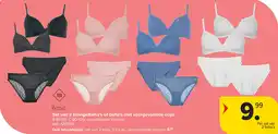 Carrefour Basic Set van 2 triangelbeha's of beha's met voorgevormde cups aanbieding