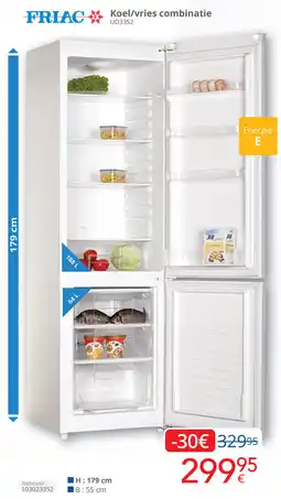 Eldi FRIAC Koel/vries combinatie UD3352 aanbieding