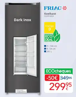 Eldi FRIAC Koelkast CO2916DIX aanbieding