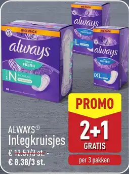 ALDI Always Inlegkruisjes aanbieding