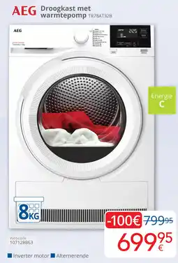 Eldi AEG Droogkast met warmtepomp TR78AT32B aanbieding