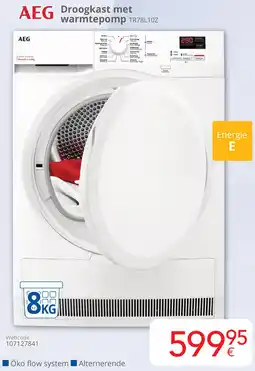 Eldi AEG Droogkast met warmtepomp TR78L10Z aanbieding