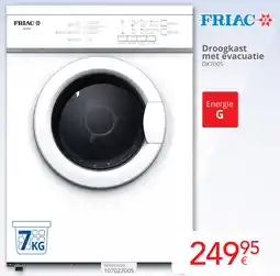 Eldi FRIAC Droogkast met evacuatie DK7005 aanbieding