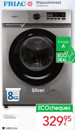 Eldi FRIAC Wasautomaat WA8402SA aanbieding