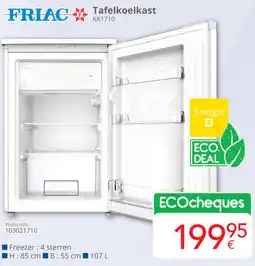 Eldi FRIAC Tafelkoelkast KK1710 aanbieding