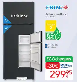 Eldi FRIAC 2-deurskoelkast KK 2719/2D aanbieding