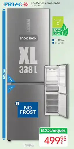 Eldi FRIACKoel/vries combinatie UD3465IXNF aanbieding