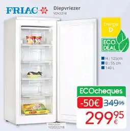 Eldi FRIAC Diepvriezer VDV2218 aanbieding