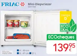 Eldi FRIAC Mini-Diepvriezer VDV1056 aanbieding