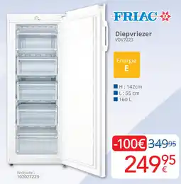 Eldi FRIAC Diepvriezer VDV7223 aanbieding