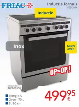 Eldi FRIAC Inductie fornuis IF6500 IX aanbieding