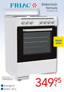 Eldi FRIAC Elektrisch fornuis EFG6021M aanbieding