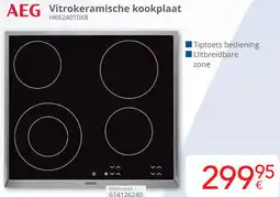Eldi AEG Vitrokeramische kookplaat HK624010XB aanbieding