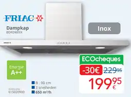 Eldi FRIAC Dampkap BDK0900IX aanbieding