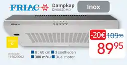 Eldi FRIAC Dampkap DK0062DMIX aanbieding