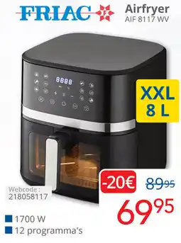 Eldi FRIAC Airfryer AIF 8117 WV aanbieding