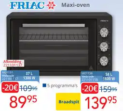 Eldi FRIAC Maxi-oven MO1137 aanbieding