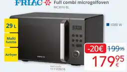 Eldi FRIAC Full combi microgolfoven MC3016 BL aanbieding