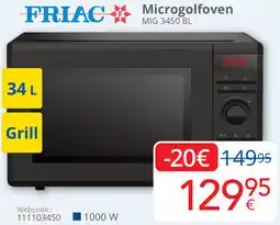 Eldi FRIAC Microgolfoven MIG 3450 BL aanbieding