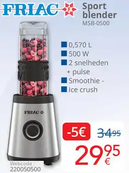 Eldi FRIAC Sport blender MSB-0500 aanbieding