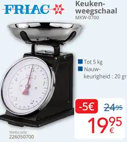 Eldi FRIAC Keukenweegschaal MKW-0700 aanbieding