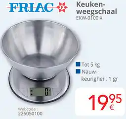 Eldi FRIAC Keukenweegschaal EDW-0100 X aanbieding