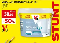 Hubo Muur- en Plafondverf 2-in-1 aanbieding