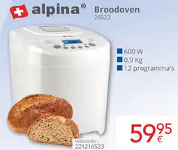 Eldi Alpina Broodoven aanbieding