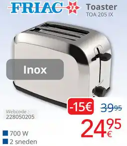 Eldi FRIAC Toaster TOA 205 IX aanbieding
