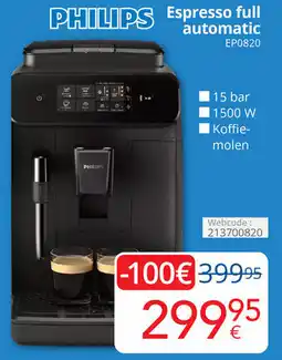 Eldi PHILIPS Espresso full automatic EP0820 aanbieding
