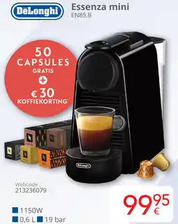 Eldi DeLonghi Essenza mini EN85.B aanbieding