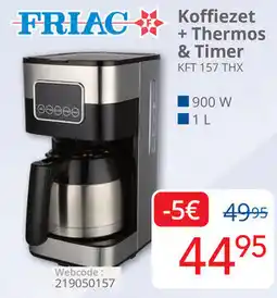 Eldi FRIAC Koffiezet + Thermos & Timer KFT 157 THX aanbieding