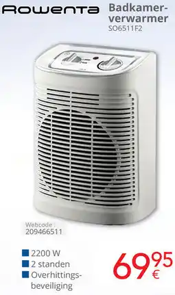 Eldi Rowenta Badkamer-verwarmer SO6511F2 aanbieding