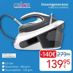 Eldi Calor Stoomgenerator SV8020CO EXPRESS aanbieding