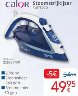 Eldi Calor Stoomstrijkijzer FV5750CO aanbieding