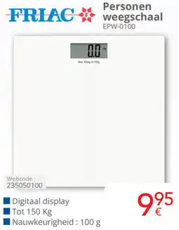 Eldi FRIAC Personen weegschaal EPW-0100 aanbieding