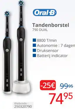 Eldi Oral-B Tandenborstel 790 DUAL aanbieding
