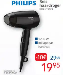 Eldi PHILIPS Reis haardroger BHC010/00 aanbieding