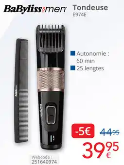 Eldi BaByliss men Tondeuse E974E aanbieding