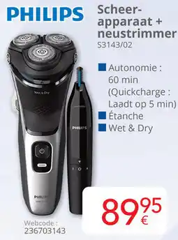 Eldi PHILIPS Scheerapparaat + neustrimmer aanbieding