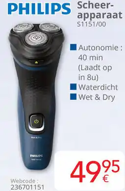 Eldi PHILIPS Scheerapparaat 51151/00 aanbieding