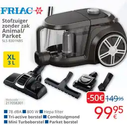 Eldi FRIAC Stofzuiger zonder zak Animal/ Parket SLS 8301NBS aanbieding