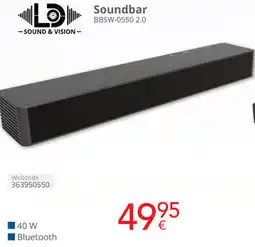 Eldi SOUND & VISION Soundbar BBSW-0550 2.0 aanbieding